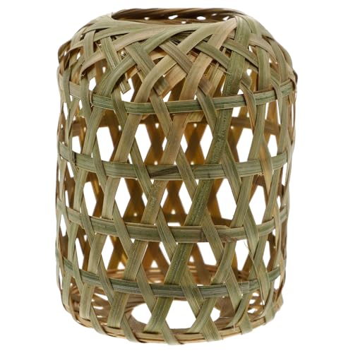 DOITOOL Lampenschirm Handgewebte Pendelleuchte Hängelampe Aus Rattan Rattan-pendelleuchten Japanische Lichtabdeckung Chinesische Helle Farbtöne Natürliche Leuchte Bambus Seetang China von DOITOOL