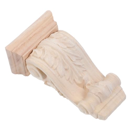 DOITOOL Geschnitzte Holzkonsole im Europäischen Stil Robustes Holzornament mit Dekorativem Schnitzmuster Vielseitig für Regale Schränke und Möbel Einfache Montage für DIY projekte von DOITOOL