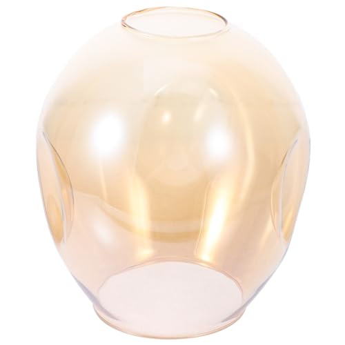 DOITOOL Glas Lampenschirm Ersatz Deckenleuchte Transparent Lampenabdeckung Hängelampe Lampenschirm für Kronleuchter Wohnzimmer Esszimmer Amberfarbe von DOITOOL