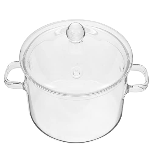 DOITOOL Glas Nudel Schüssel Suppe Schüssel mit Deckelgriff Ramen Pot Heiße Shin Ramyun Pot Mischschüssel Salat Schüssel für Nudeln Suppe Getreide Früchte 1900 Ml von DOITOOL