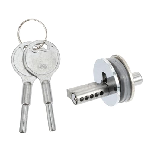 DOITOOL Glas schiebetürschloss Eisen mit Schlüssel Langlebiger Türriegel für Schmuck Glastüren Flexibler Sicherer Verschluss für Haushalt und Vitrinen von DOITOOL
