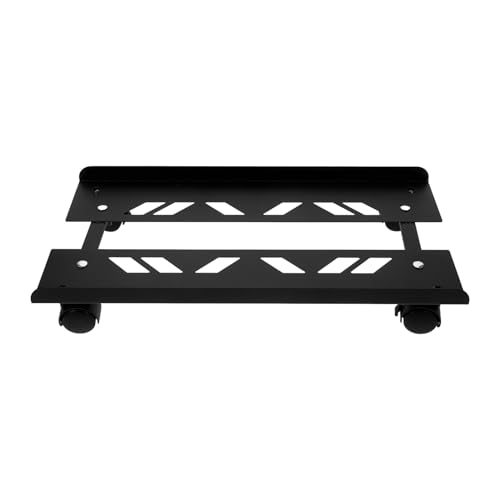 DOITOOL Halterung Für Computergehäuse Laptopständer Fürs Bett Monitorständer Verstellbarer Laptopständer CPU-ständer Rollende Rolle Dualer Monitorarm Bildschirm Kaltgewalzter Stahl Black von DOITOOL