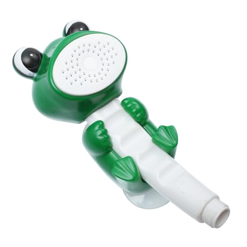 DOITOOL Handbrause mit Kindgerechtem Cartoon tierdesign Langlebiger Handheld Duschkopf aus Hochwertigem Material Einfach zu Bedienen für Kinderbadezimmer Grün von DOITOOL