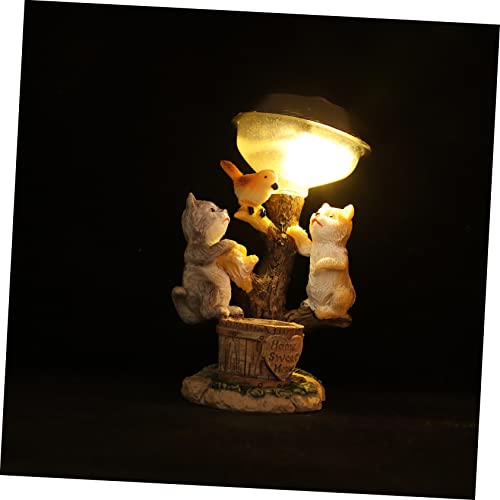 DOITOOL Harz Katze Licht Tier Statue Ornamente Solar Garten Statue für Home von DOITOOL