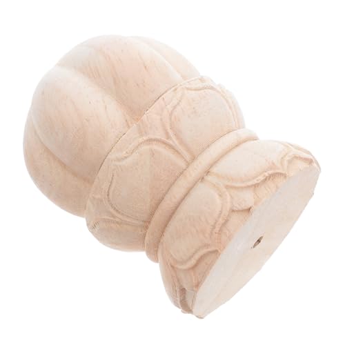 DOITOOL Holz dekor lotus finial Robuste Treppenpfosten abdeckkappe Unbemaltes Holzhandwerks element für Möbel DIY bastelspitze Dekorative Holzkappen für Treppen und Bettposts von DOITOOL