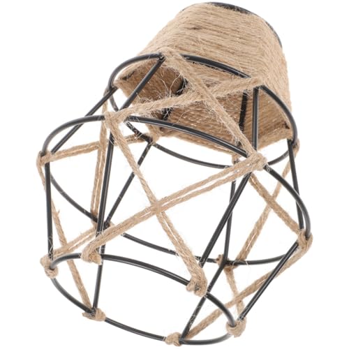 DOITOOL Industrieller Lampenschirm Metall und Hanfseilen Dekorativ für Pendelleuchten Rustikales Design für Küchen und Esszimmer Stabil und Langlebig von DOITOOL