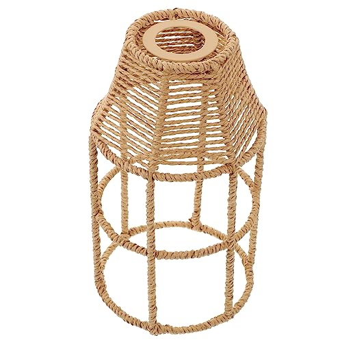 DOITOOL Japanischer Stil Lampenschirm Geflochtenem Material für Deckenleuchten Rustikale Lampenabdeckung im Landhausstil Geeignet für Wohnräume Cafés und Restaurants von DOITOOL