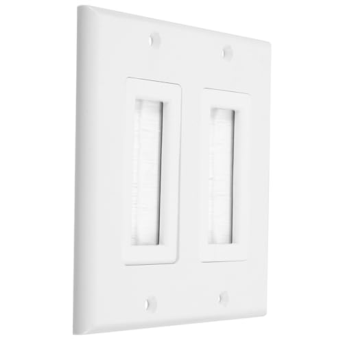 DOITOOL Kabelmanagement Wandplatte mit Dualport Design für Tv und Soundsysteme Kabelabdeckung zur Versteckten Verlegung von Kabeln im Wandbereich für Heimkinos und DOITOOL Kabelmanagement Wandplatte mit Dualport Design für Tv und Soundsysteme Kabelabdeckung zur Versteckten Verlegung von Kabeln im Wandbereich für Heimkinos und von DOITOOL