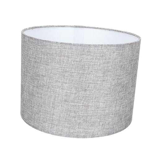 DOITOOL Kleiner Lampenschirm aus Grauem Leinenstoff Fassung Dekorative Tischlampe Abdeckung Weiches Licht Einfache Installation für Wohnzimmer Schlafzimmer Büro und Gemütliche Beleuchtung von DOITOOL