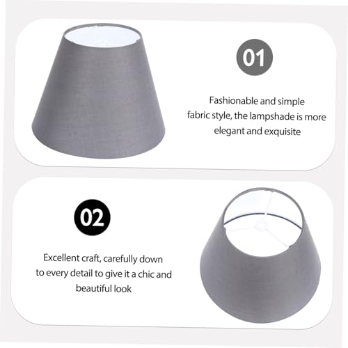 DOITOOL Kleiner Stoff Lampenschirm Fassung Retro Stil Dunkelgrau Für Deckenlampen Vintage Look Schlafzimmer Esszimmer Büro von DOITOOL