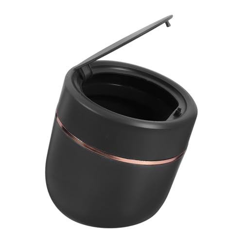 DOITOOL Kompakter Desktop mülleimer mit Druckdeckel aus Robustem Kleiner Abfalleimer für Schreibtisch und Arbeitsplatte Praktischer Tischabfallbehälter für Büro und Zuhause Platzsparend von DOITOOL