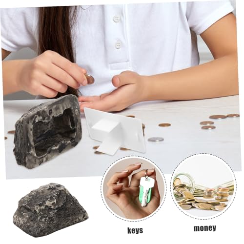 DOITOOL Kreative Falsche Stein Schlüsselversteck Aufbewahrungsbox für Außenbereich Garten und Wetterfeste Versteckte Schlüsselbox aus Robustem Material Diskretes Safe Storage für von DOITOOL