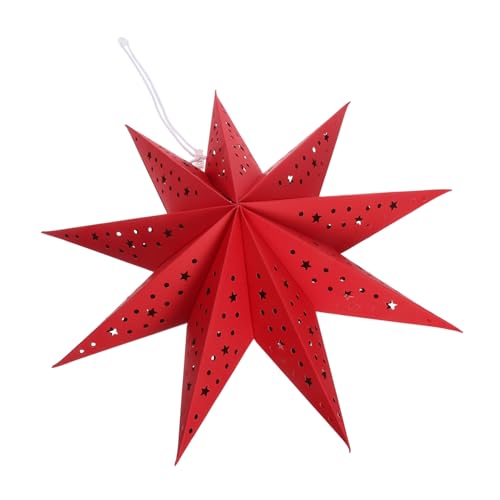 DOITOOL LED Papierlaterne Neun-punkt-stern Origami Lampenschirm Rot mit Led-lichterkette Weihnachtsdeko Innenbereich Sternpapierlampe für Festliche Fensterbeleuchtung und Partybeleuchtung DOITOOL LED Papierlaterne Neun-punkt-stern Origami Lampenschirm Rot mit Led-lichterkette Weihnachtsdeko Innenbereich Sternpapierlampe für Festliche Fensterbeleuchtung und Partybeleuchtung von DOITOOL