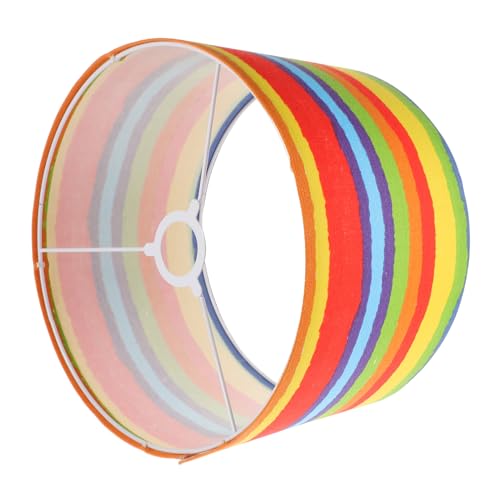 DOITOOL Lampenschirm Dekorativer Moderner Tonnenförmiger Lampenschirm aus Bruchsicher Geeignet für Tischlampen Stehlampen Wandleuchten Wohnzimmer Schlafzimmer Büro Regenbogenstreifen DOITOOL Lampenschirm Dekorativer Moderner Tonnenförmiger Lampenschirm aus Bruchsicher Geeignet für Tischlampen Stehlampen Wandleuchten Wohnzimmer Schlafzimmer Büro Regenbogenstreifen von DOITOOL
