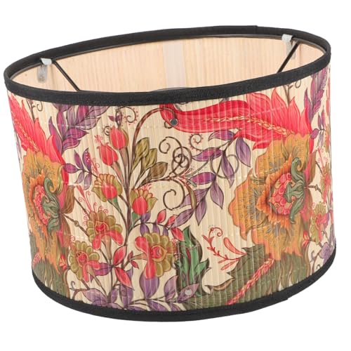 DOITOOL Lampenschirm Tischlampe Blumendesign Stabile Struktur Für Schlafzimmer Wohnzimmer Büro Esszimmer Natürliche Holz Metallmaterialien Warmes Licht Diffusor von DOITOOL