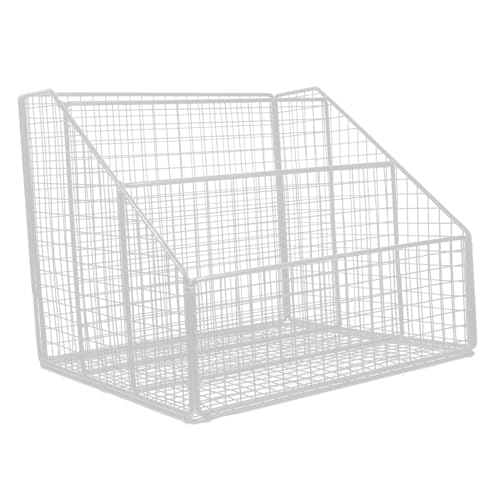 DOITOOL Layered Bücherregal Halter Modern Speicherorganisator Desktop-datei-Organizer Schlüssel Montiert Filigranes Bücherregal Aktenorganisator Für Den Schreibtisch Schmiedeeisen Weiß von DOITOOL