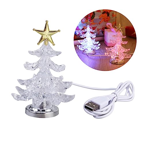 DOITOOL LED-Nachtlicht Led-Dekor Dekor Led-Nachtlichter Dekorative Nachttischlampe USB Weihnachtsbaum Weihnachten Badezimmer Dekor Bettlampe Led-Weihnachtslichter Dekorative Nachtlichter von DOITOOL