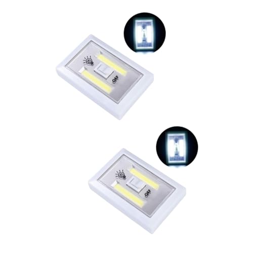 DOITOOL 2 Stück -notnachtlicht Cob Batteriebetriebenes Kabelloses Licht Klebeband Magnetfuß Vielseitig Einsetzbar 11x7 5x3cm/4 3x3x1 2 Zoll Abs von DOITOOL