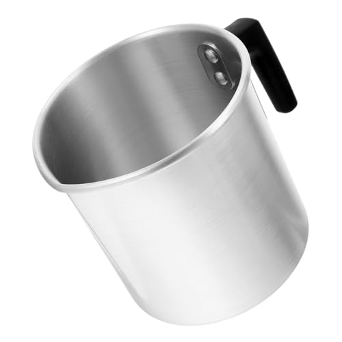DOITOOL Lippenstift Heizbecher Wachskrug Tropfloser Gießkrug Für Wachs Ölwärmer Kerzen -Tropfen -Topf Machen Metallkerzenwachs -Topf Metallwachs -schmelzkrug Wachserhitzer Silber Aluminium von DOITOOL