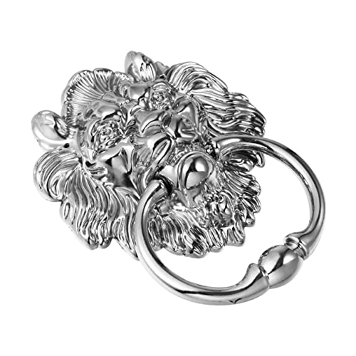 DOITOOL Löwenkopf Türgriff Zinklegierung Antiker Silberton Pull Ring für Haustüren Schränke und Elegantes Design für Dekoration und von DOITOOL