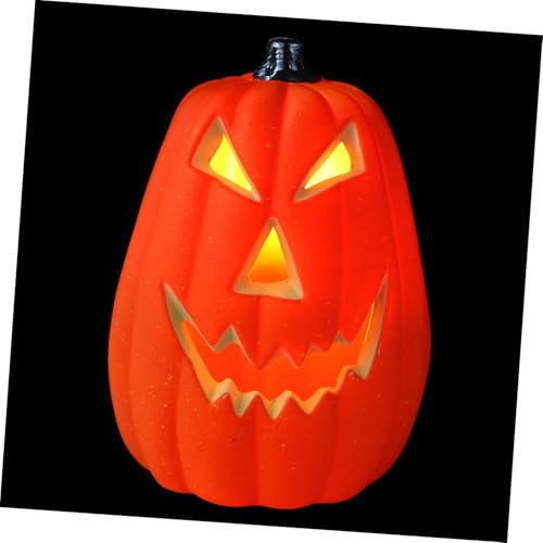 DOITOOL Luminöse Halloween Kürbislaternen aus Robustem Kunststoff Flammenlose LED Deko für Innen und Außen Lichtstarke Gestapelte Kürbisse Sichere Tragbare Herbstdekoration für Fest von DOITOOL