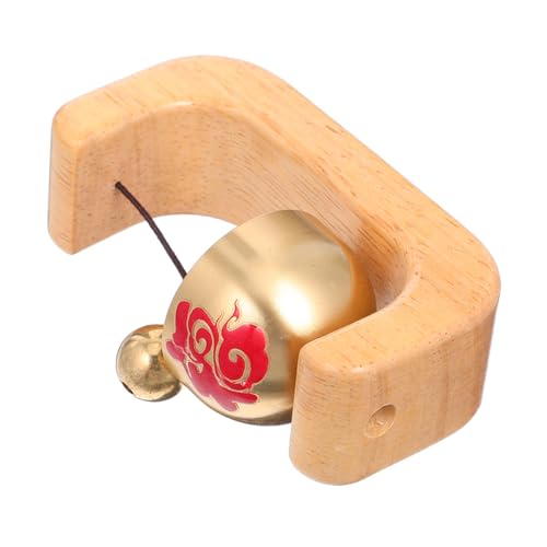 DOITOOL Magnetische Messing Türklingel Holzwindspiel Office Ornamente Dekoration Innentürkleber Türklingelverzierung Magnetglocke für Tür laute Klangtürklingel -Glockenspiel hölzern von DOITOOL