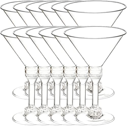 DOITOOL Martini-Gläser aus Kunststoff 20 Stück, klare Coupé-Cocktailgläser, exquisite Champagner-Coupé-Gläser für Cocktails für Zuhause, Bar, Restaurants und Partys von DOITOOL