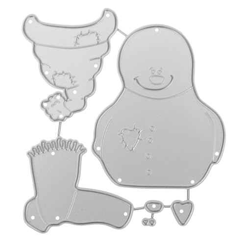 DOITOOL Metallschneidwerkzeug Schneemann-stanzformen Aus Kohlenstoffstahl Für Basteln Scrapbooking Und Dekoration Mit Stanzschablonen Für Handwerk von DOITOOL