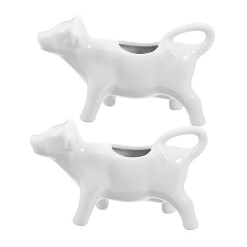 DOITOOL Mini-Kuh-Milch-Sirup mit Griff, Weißes Porzellan, 40 ml, 2 Stück von DOITOOL