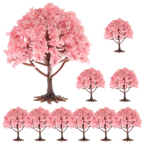 DOITOOL Miniatur Kirschbaum, 10st Architektonisches Baummodell DIY-Mikrolandschaftsbaum Künstliche Für Landschaft Eisenbahn Baum Blütenbaum Kirschblütenbaum, Modell Bäume Blumen Modellbau von DOITOOL