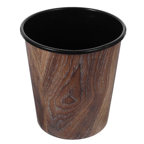 DOITOOL Mülleimer mit Holzmaserung Abfalleimer ohne Deckel Rund für Wohnzimmer Küche Bad Platzsparend Leicht zu Reinigen Modernes Design DOITOOL Mülleimer mit Holzmaserung Abfalleimer ohne Deckel Rund für Wohnzimmer Küche Bad Platzsparend Leicht zu Reinigen Modernes Design von DOITOOL