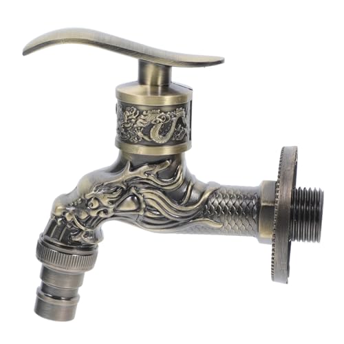 DOITOOL Multifunktionaler Wand waschmaschinen wasserhahn aus Zinklegierung Antik klassischer Wandmontage wasserhahn für Bad Garten und Balkon Leicht zu Bedienen Robuste Montage Retro Stil von DOITOOL