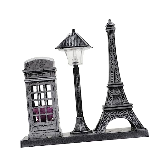 DOITOOL Nachtlicht Pariser Dekor Für Schlafzimmer Eiffelturm-figur Miniatur Eiffelturm Schreibtisch Schlafzimmer Dekoration Eiffelturm-souvenirs 3d Plastik Spielzeugzimmer Leuchtend von DOITOOL