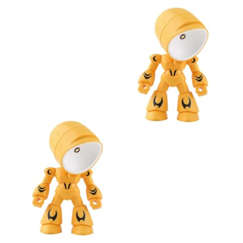 DOITOOL 2st Roboter-tischlampe Schreibtischlampe Für Kinder Geführtes Nettes Nachtlicht Roboter-led-lampe Dekorative Tischleuchte Kleine Schreibtischlampe Nachttischlampe Pvc Usb Student von DOITOOL