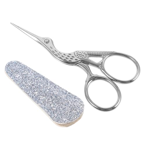 DOITOOL Nähschere Quiltschere Schneiderschere Vintage Stoff Stickschere Gebogene Schere Mit Abdeckung Schere Zum Nähen Nähen Sticken Basteln Nähwerkzeug Metall von DOITOOL