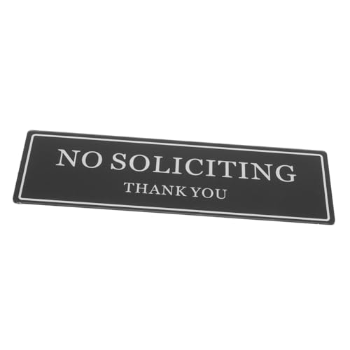 DOITOOL No Soliciting Türschild Acryl mit Klarem Weißdruck Wetterfest für Haustür und Fenster Selbstklebendes Dekoschild für Zuhause Büro Hotel Restaurant Einfache Anbringung Schadensfrei von DOITOOL