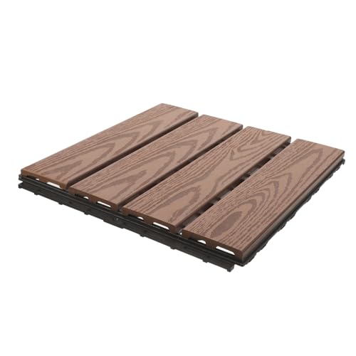 DOITOOL Outdoor Balkon Bodenbelag Interlocking Fliesen Kunststoff Wpc Holzoptik Rutschfest Wetterfest Pflegeleicht Patio Terrasse Garten DOITOOL Outdoor Balkon Bodenbelag Interlocking Fliesen Kunststoff Wpc Holzoptik Rutschfest Wetterfest Pflegeleicht Patio Terrasse Garten von DOITOOL
