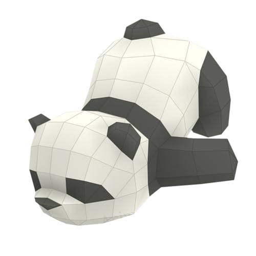 DOITOOL Panda Papiermodell DIY Handgefertigte Dekoration Geometrisches Origami Hochwertigem Material Schere Zusammenzubauen für Feste und Partys von DOITOOL