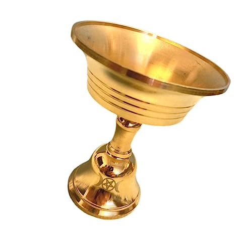 DOITOOL Pentagramm-kerzenhalter Tibetisches Teelicht Feng Shui Buddhistische Lieferungen Kerzenhalter Aus Goldener Tasse Wohnkultur Tasse Kerzenhalter Kerzenleuchter Kupfer Creme Messing von DOITOOL