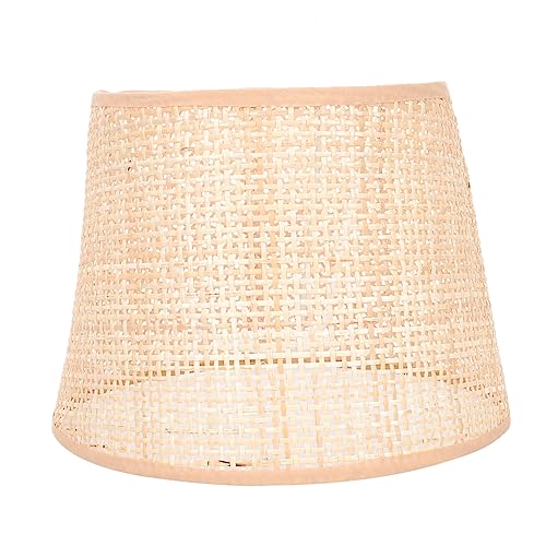 DOITOOL Lampenschirm Aus Rattan Lampenabdeckung Aus Rattan Japanisches Dekor Kleine Lampe Rustikale Lampenabdeckung Gewebter Lampenschirm Rattan-lichtschirm Eisen Lieferungen E27 Haushalt von DOITOOL