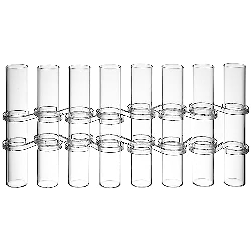 DOITOOL Reagenzglas-Vase, dekorative Glasvase, aufklappbare Knospen, Reagenzgläser, Vasen, Pflanzgefäß, Blumenarrangement, Behälter, Hydrokultur-Blumenhalter, 15 cm, 8 Stück von DOITOOL