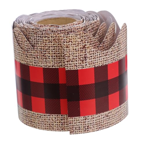 DOITOOL Rot-schwarzer Kariertem Bulletin Board Border Flexible Zuschneidbar Langlebig für Klassenzimmer Schule Büro Tafel Wanddekoration DOITOOL Rot-schwarzer Kariertem Bulletin Board Border Flexible Zuschneidbar Langlebig für Klassenzimmer Schule Büro Tafel Wanddekoration von DOITOOL