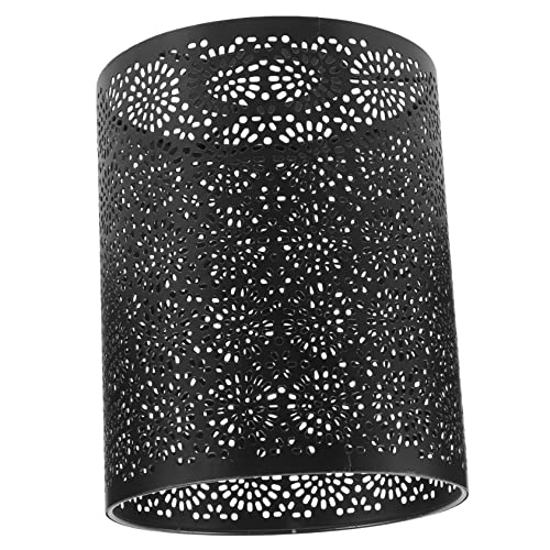 DOITOOL Runder Metall Lampenschirm mit Hohlem Blumenmuster Schwarzer Lampenschirm für Deckenleuchte Geeignet für Bar Restaurant Wohnzimmer und DIY Beleuchtung DOITOOL Runder Metall Lampenschirm mit Hohlem Blumenmuster Schwarzer Lampenschirm für Deckenleuchte Geeignet für Bar Restaurant Wohnzimmer und DIY Beleuchtung von DOITOOL