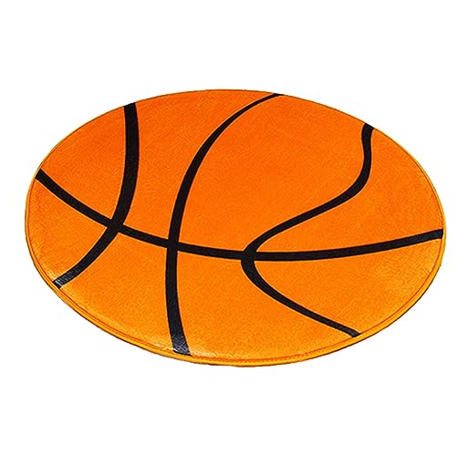 DOITOOL Runder Rutschfester Teppich Basketball Weiche Bodenschutzmatte für Büro und Computerstuhl und Kratzfest für Schlafzimmer und Wohnzimmer DOITOOL Runder Rutschfester Teppich Basketball Weiche Bodenschutzmatte für Büro und Computerstuhl und Kratzfest für Schlafzimmer und Wohnzimmer von DOITOOL