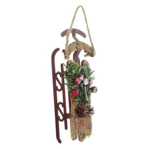 DOITOOL Rustikales Weihnachts-schlittenornament aus Leinen Kleine Hängende Weihnachtsbaumdekoration für Tisch Regal Treppengeländer Langlebige Bruchfeste Xmas Deko und Geschenkidee DOITOOL Rustikales Weihnachts-schlittenornament aus Leinen Kleine Hängende Weihnachtsbaumdekoration für Tisch Regal Treppengeländer Langlebige Bruchfeste Xmas Deko und Geschenkidee von DOITOOL