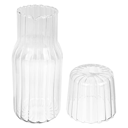 DOITOOL Saftbehälter Wasserkrug Glasflasche 1 Liter 1 Haushaltsraumkesselkocher mit Deckel Getreideglas Lagerbeh?lter Kaffeebecher Kaltgetränkebehälter von DOITOOL