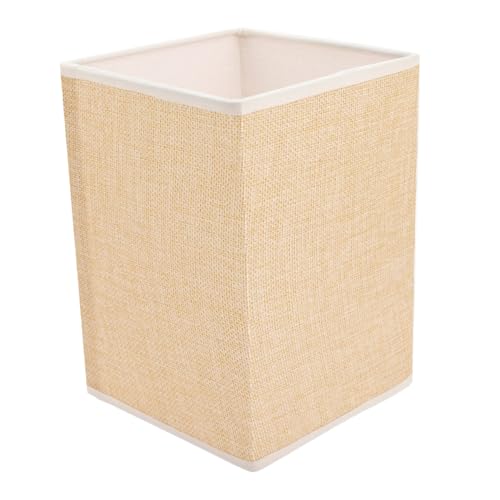 DOITOOL Schlichter Quadratischer Lampenschirm aus Gelbem Jutestoff für Tischlampe Langlebig Einfache Montage Schützender Stoffschirm für Wohnzimmer Schlafzimmer und Büro von DOITOOL