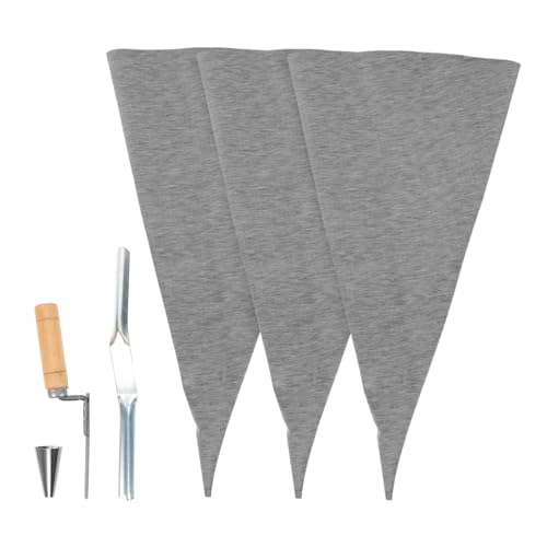 DOITOOL Schwerlast Zementsiegelbeutel mit Metallspitze Luftdicht Auslaufsicher für Präzise Fliesen Mauerwerksfugen mit Beschriftungsfeld für Langlebige Frischhaltung und Handwerk von DOITOOL