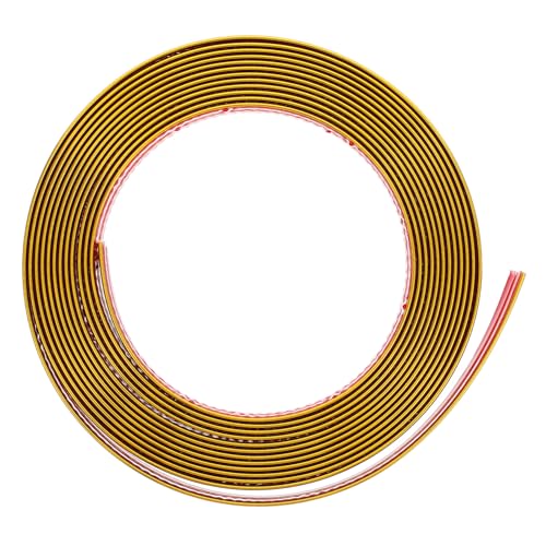 DOITOOL Selbstklebende Wandleiste für Bodenübergänge Dekorative Zierleiste für Fliesen Teppich und Möbel Installieren und Zuschneidbar Goldene Oberfläche von DOITOOL