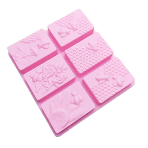 DOITOOL Silikon Honigwabenform Handgemachte Seifenform Backform Eiswürfelform Bpa frei Hitzebeständig für DIY Kuchen Dessert Jelly Zufällige Farbe Zufällige Farbe von DOITOOL